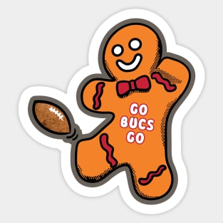 Tampa Bay Buccaneers Gingerbread Man Sticker